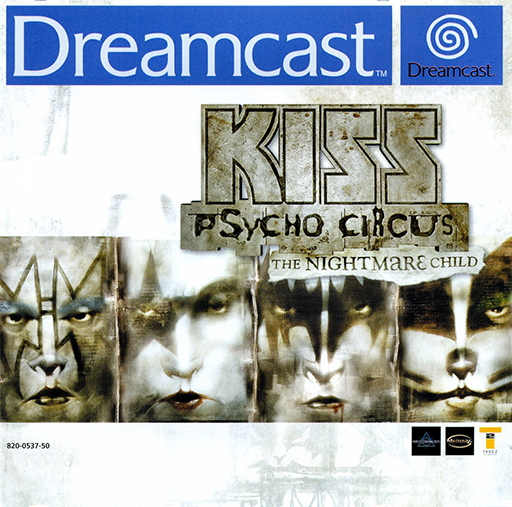 KISS Psycho Circus The Nightmare Child box art for Sega Dreamcast